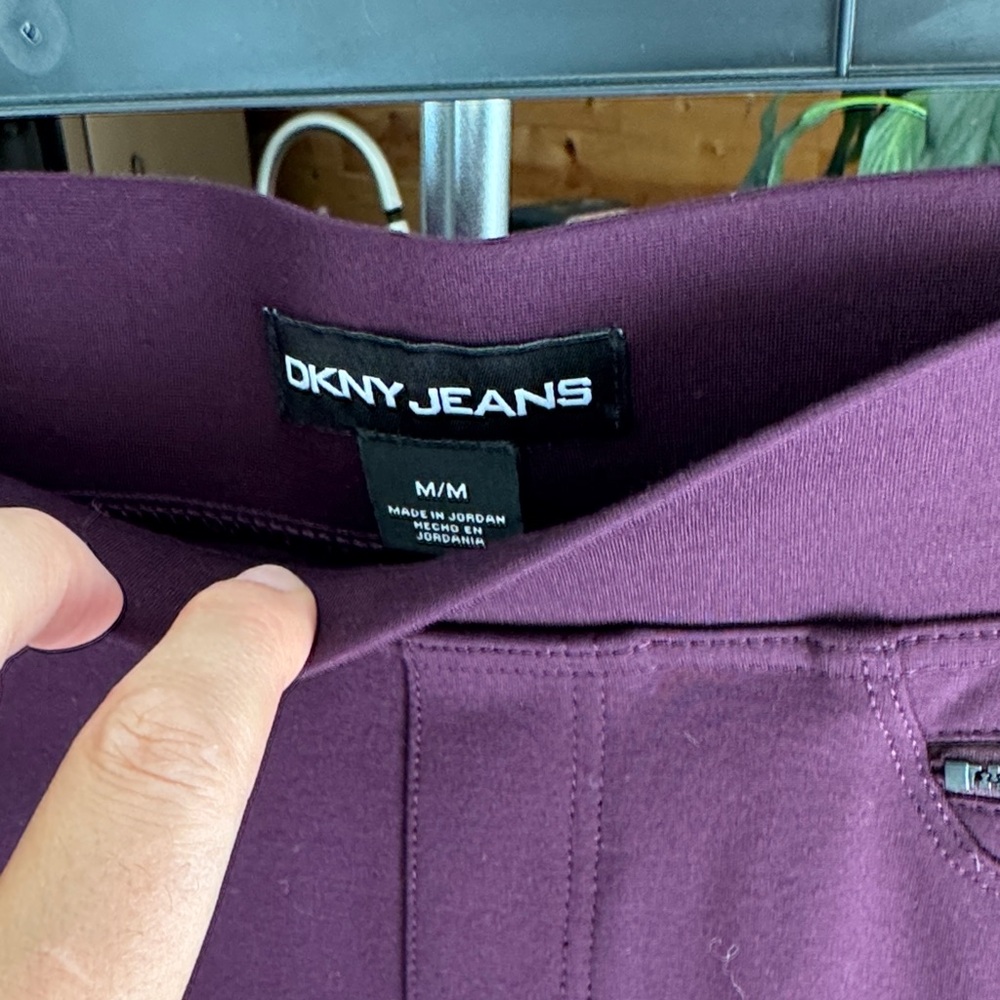 DKNY Deep Purple Ankle Pants Size M - Picture 2 of 13